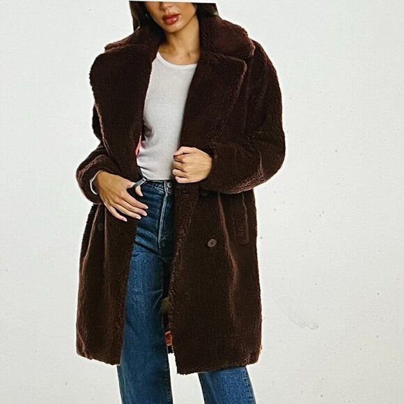 Apparis Daryna Coat in Espresso Color Size L - Picture 1 of 12